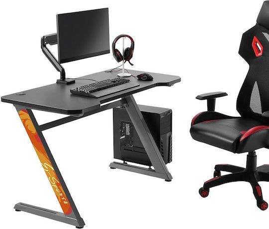 Gaming-Schreibtisch 120x60x75cm Black