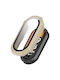 Xiaomi Mi Band 8 Pc + Tempered Glass Integrated Protective Watch Case Ivory White