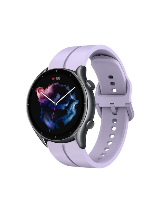 Amazfit Gtr 3 Pro 22mm Loop Silicone Watch Band Purple
