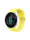 Garmin Forerunner 55 20mm Solid Colour Soft Silicone Watch Band Yellow