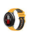 Amazfit Pace 22mm карирана двуцветна силиконова каишка за часовник жълто+черно