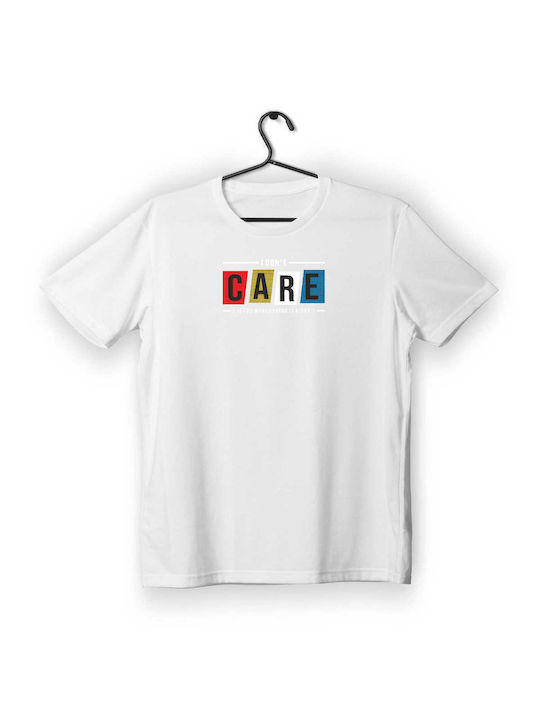 T-shirt Unisex White Σχέδιο Care