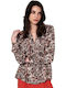 Long Sleeve Women's Satin Shirt Multicolour