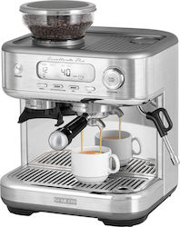 Sencor SES 6050SS Αυτόματη Μηχανή Espresso 1700W Πίεσης 15bar για Cappuccino με Μύλο Άλεσης Ασημί