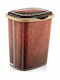 Viosarp Laundry Basket Plastic with Cap 43x12x50cm Brown