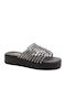 Flache Sandalen für Damen in Schwarz Farbe