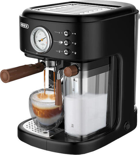 Hibrew Mașină de Espresso 1250W Presiune 19bar pentru Cappuccino Neagră H8A