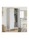 Doppeltür Kleiderschrank White 77x53x171cm