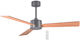 Primo PRCF-80619 Ceiling Fan 130cm Grey / Brown