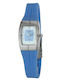 Justina Women's Watch with Blue Rubber Strap