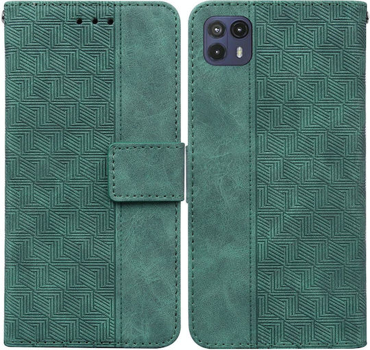 Motorola Moto G50 5G Geometric Embossed Leather Phone Case Green