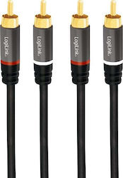LogiLink CA1206 2x RCA-Stecker - 2x RCA-Stecker 3m LogiLink CA1206 2x RCA-Stecker - 2x RCA-Stecker 3m