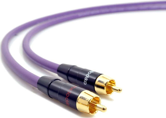 Melodika Кабел 2x RCA мъжки - 2x RCA мъжки 1.5м MD2R15
