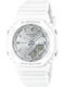 Casio G-shock Γυναικείο Ρολόι 40mm Χρονογράφος Μπαταρίας με Λευκό Καουτσούκ Λουράκι