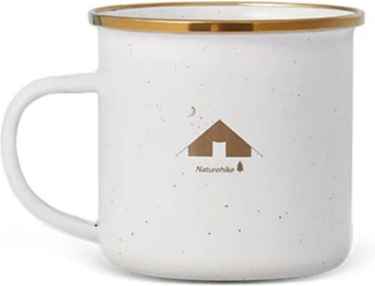 Naturehike Cană Emailat Albă 350ml