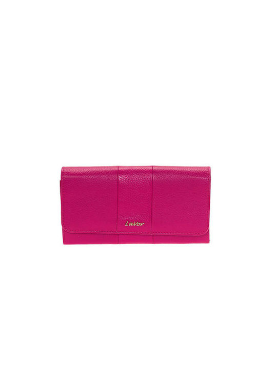 Lavor Large Leather Women's Wallet with RFID Fuchsia