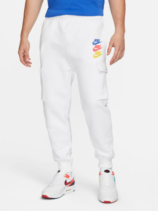 Nike Παντελόνι Φόρμας Λευκό