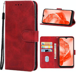 Leather Phone Case Tcl 205 Red