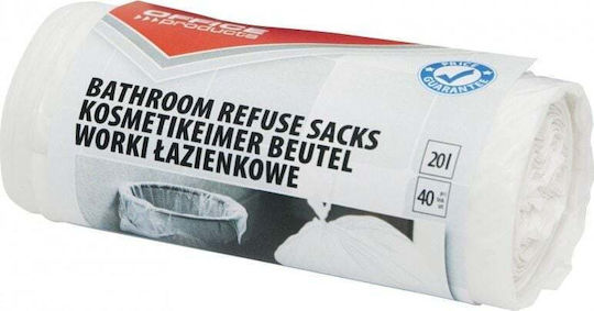 Office Products Trash Bags Capacity 20lt 40pcs White