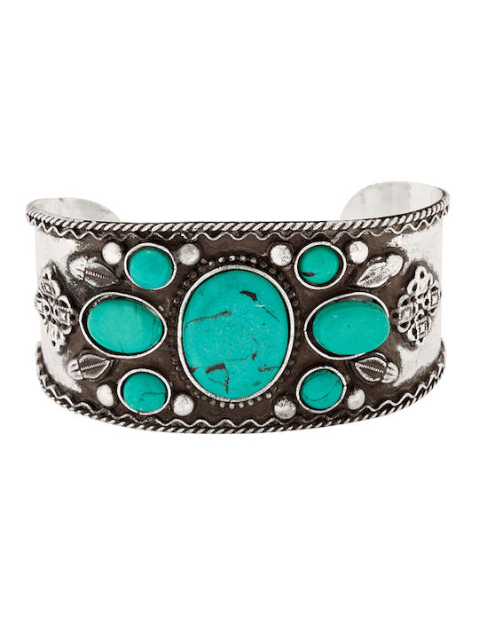 Ethnic Boho Metal Bracelet Beliz Turquoise