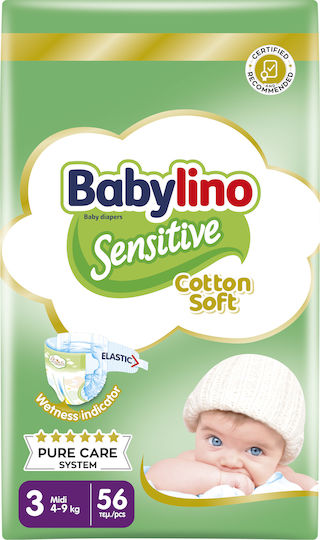Babylino Tape Diapers Chamomile Chamomile No. 3 for 4-9kg 56pcs