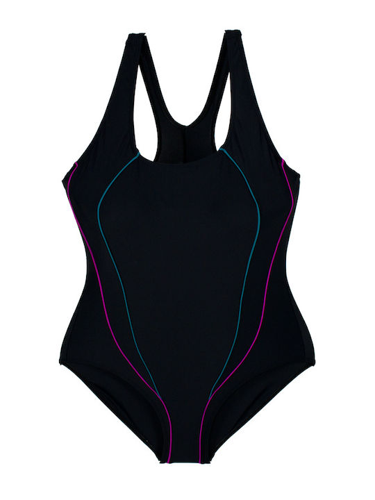 Bonito Athletic One-Piece Swimsuit Black