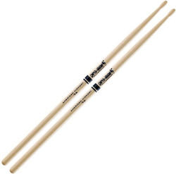 Promark 7A Hickory Drumstick with Wooden Oval Head Brown