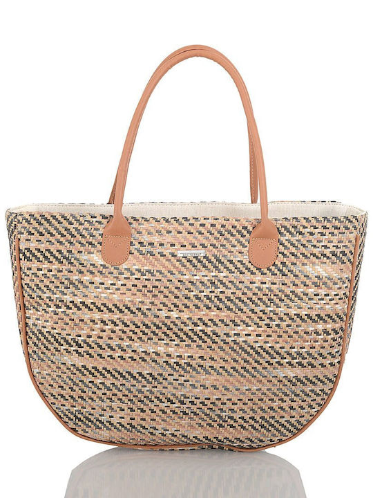 Straw Beach Bag Apricot Df-021011