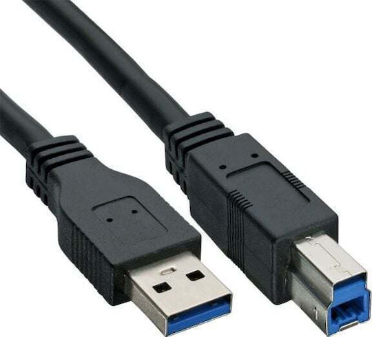 InLine USB 3.1 Cable USB-A male - USB-B male Μαύρο 0.3m 35303