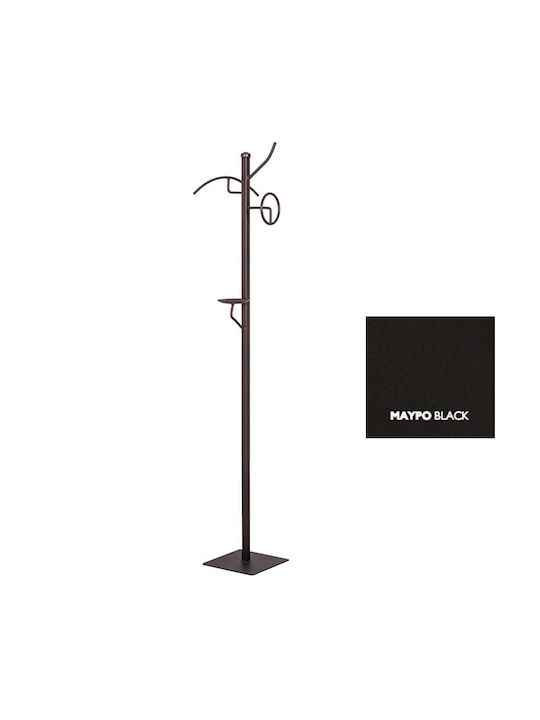 KS Kouppas Metallic Coat Rack Black Crazy 30x30x175cm