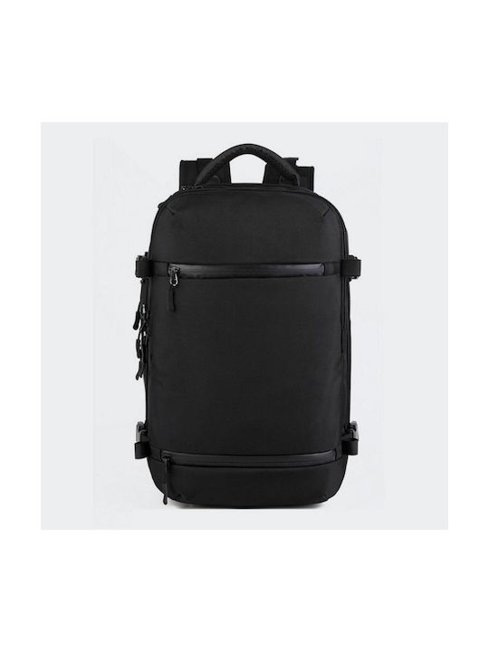 Ozuko Stoff Rucksack Wasserdicht mit USB-Anschluss Schwarz 27.26Es