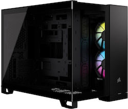 Corsair iCUE 2500X RGB Gaming Mini Tower Κουτί Υπολογιστή με Πλαϊνό Παράθυρο Μαύρο