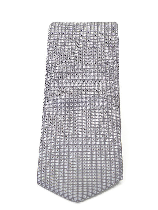 Hugo Men's Tie Silk Printed in Gray Color