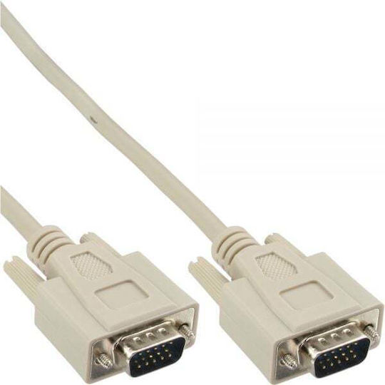 InLine VGA male to VGA male Gray 1m Cable (17712C)
