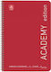 Spiralblock A4 Academy 2 Fächer Rot