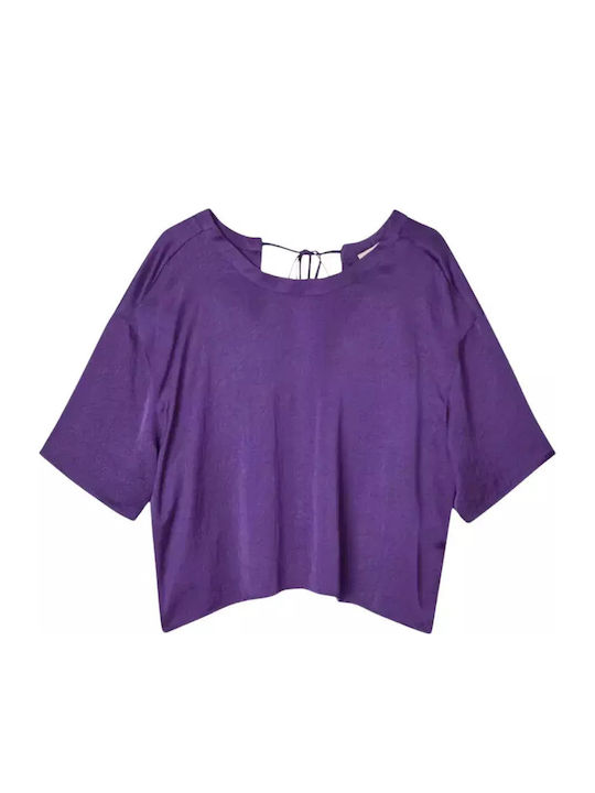 Damen Bluse Neon Purple