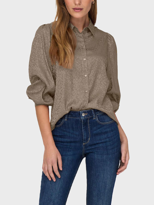 Only Women's Long Sleeve Shirt coffee