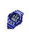 Skmei Ψηφιακό Ρολόι Χρονογράφος Μπαταρίας με Καουτσούκ Λουράκι Blue