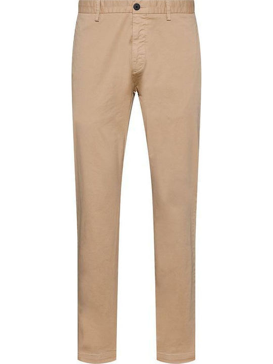 David222d Pantaloni Bărbați Elastic Slim Fit Bej