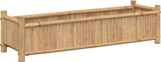 vidaXL Planter Box Bamboo Brown 100x30x25cm.