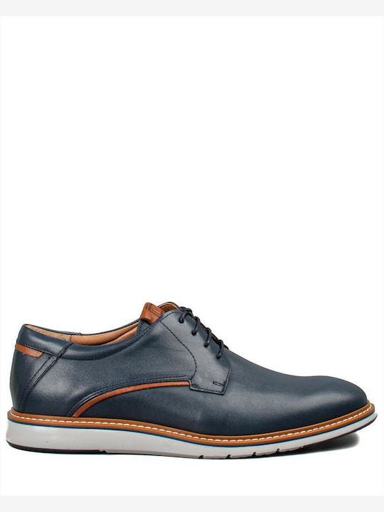 Damiani Men's Leather Casual Shoes Blue