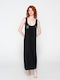 Luna Damen Maxi Kleid Strand black