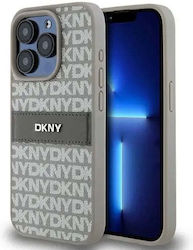 Dkny Pu Leder Wiederholungsmuster Tonal Streifen Hülle Iphone 15 Pro Beige Dkny Pu Leder Wiederholungsmuster Tonal Streifen Hülle Iphone 15 Pro Beige