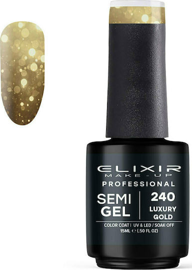 Elixir Semipermanent Lac de Unghii Luxury Gold 240 15ml 1buc