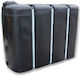 Bakoplast Vertical Narrow Plastic Storage Tank 2000lt for Water / Petroleum Black
