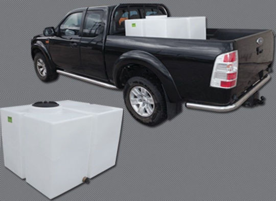 Bakoplast Vertical Cylindrical Plastic Storage Tank 500lt for Water / Petroleum / Oil Black
