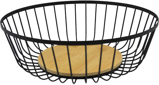 Ankor Obstschale Metallisch Schwarz 30x30x9.5cm