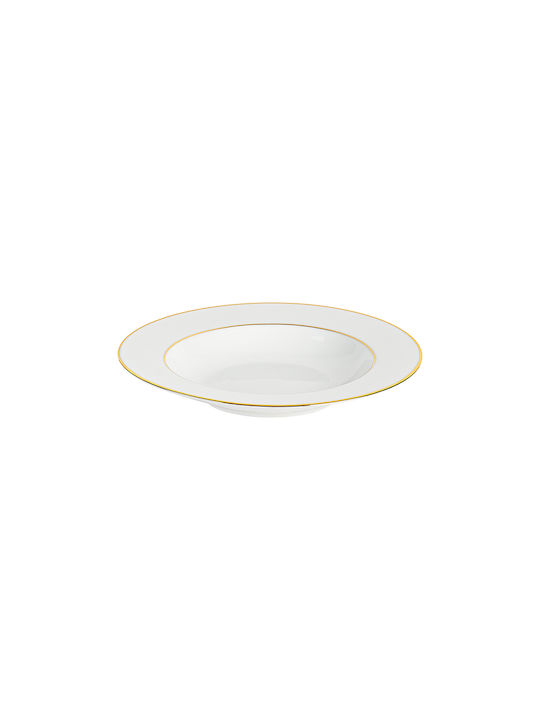 XM-Casa Plate Soup made of Porcelain White with Diameter 23cm