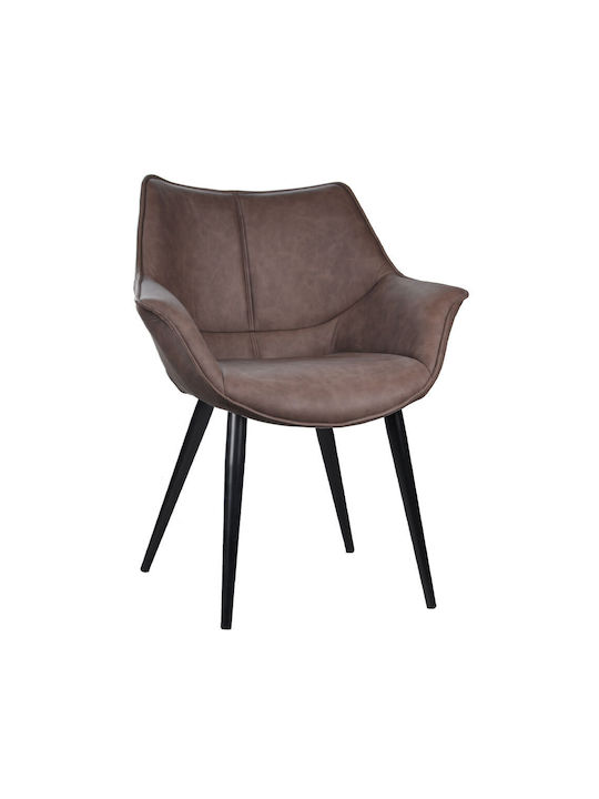 Jones Dining Room Fabric Chair Coffee 68x64x68cm 2pcs