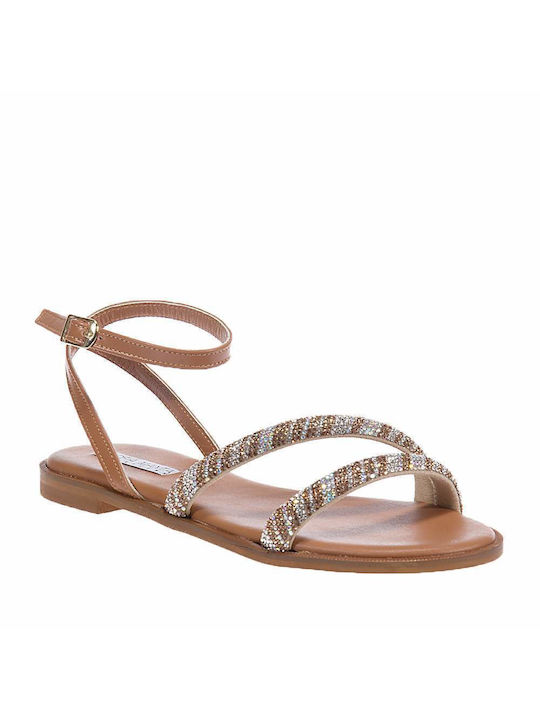 Sofia Manta Leather Women's Sandals Tabac Brown